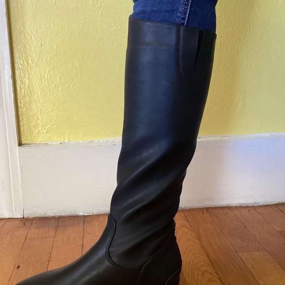 Xappeal women’s Emery knee high faux leather black riding boots US 6.5 - Picture 13 of 16